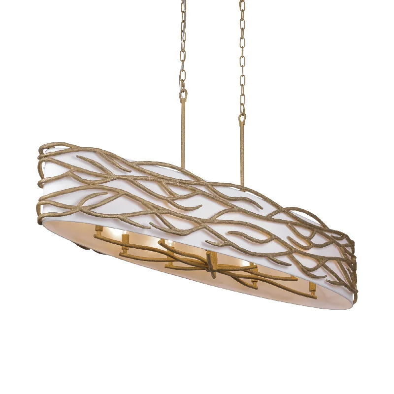Energy - Efficient Industrial Lighting for Cost - SavingsBranch Reality 60" 10 Lights Kitchen Island Gold Finish Energy - Efficient Industrial Lighting for Cost - SavingsBranch Reality 60" 10 Lights Kitchen Island Gold Finish