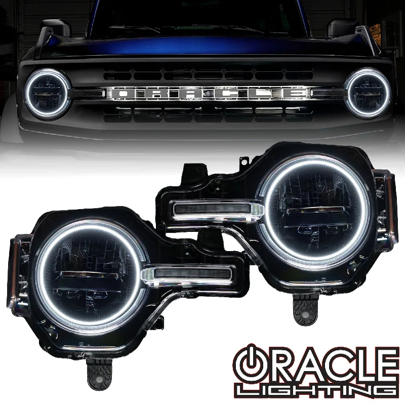 Track lighting for small apartmentsORACLE Lighting 2021-2024 Ford Bronco LED Headlight Halo Kit - Base Headlights