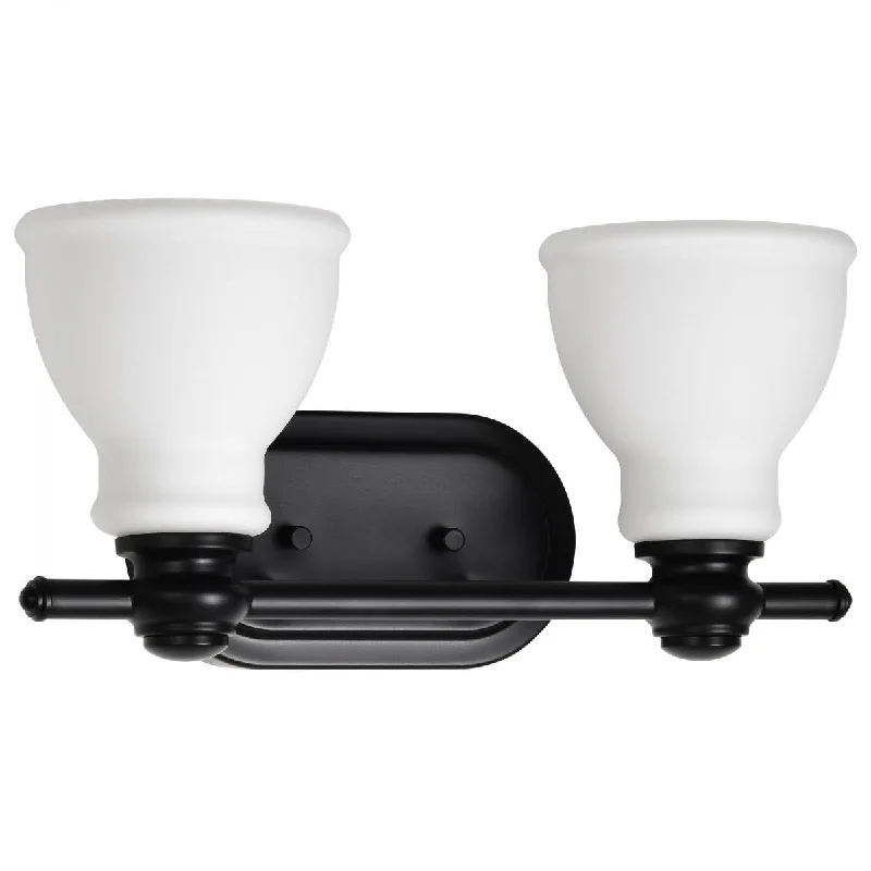 Durable Industrial Lighting for Harsh EnvironmentsRussel Bathroom Vanity Light, Matte Black Finish