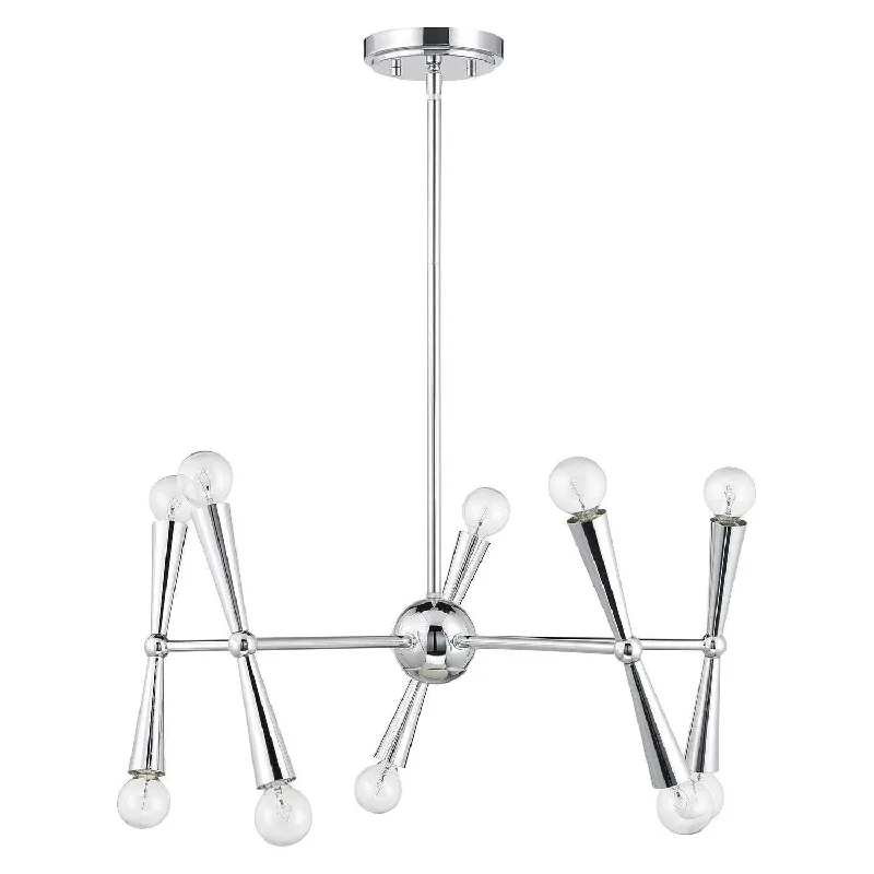Track lighting with multiple heads for flexibilityChandelier M100128