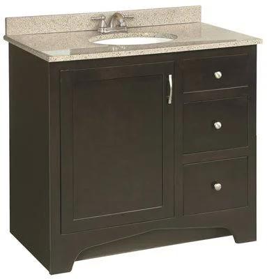 Modern track lighting with LED bulbsDesign House Ventura Bathroom Vanity Cabinet' Ready To Assemble' 1 Door' 2 Drawer' 1 False Drawer' Espresso' 36X33.5X21 In.