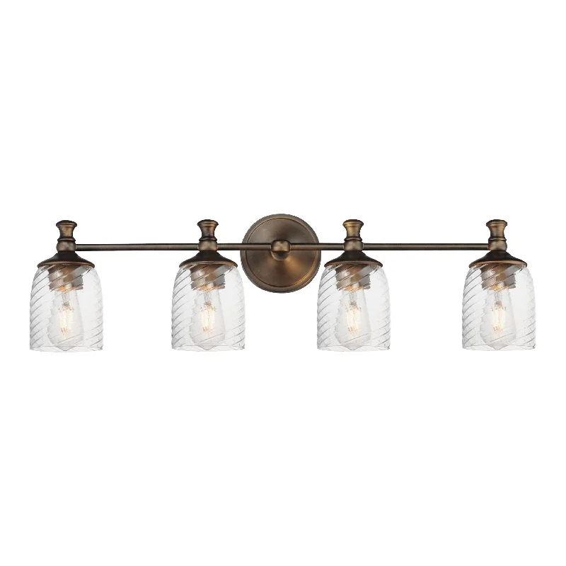 Track lighting for creating a focal pointSwirl 4-Light Bath Vanity