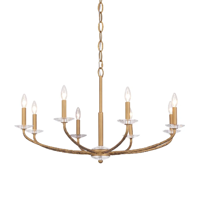 Industrial Exit Sign Lighting for Quick EvacuationAtella 36" 8 Lights Chandelier Gold Finish