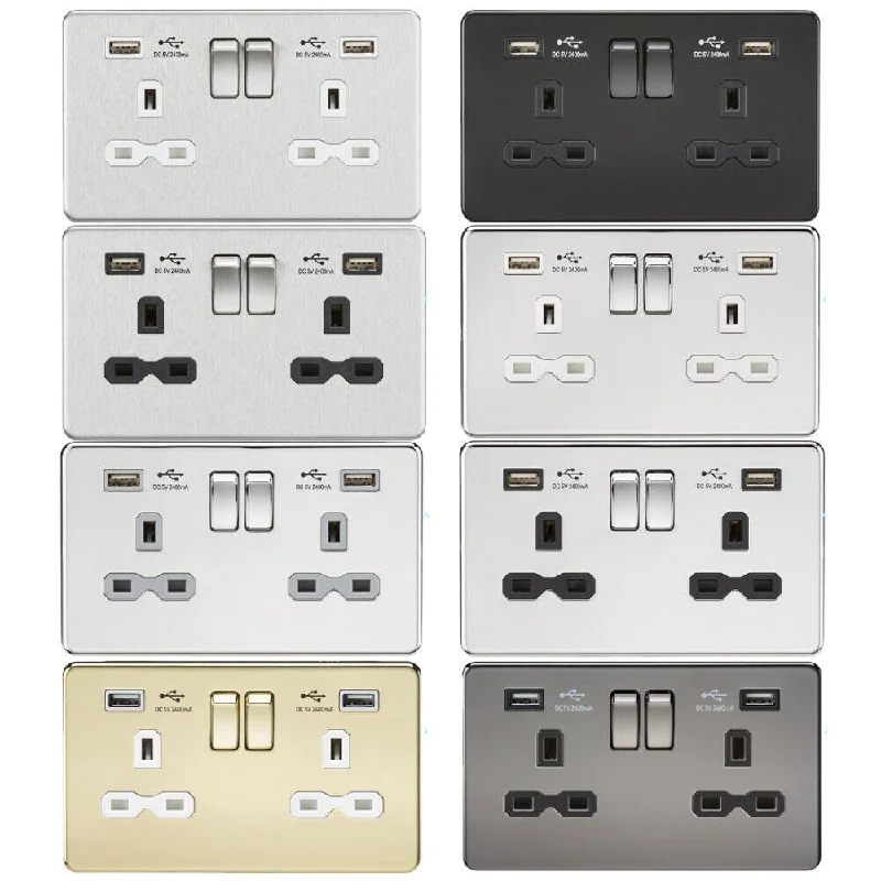 Track lighting for illuminating walkwaysKnightsbridge 13A 2G switched socket with Dual USB charger A + A 2.4A Track lighting for illuminating walkwaysKnightsbridge 13A 2G switched socket with Dual USB charger A + A 2.4A