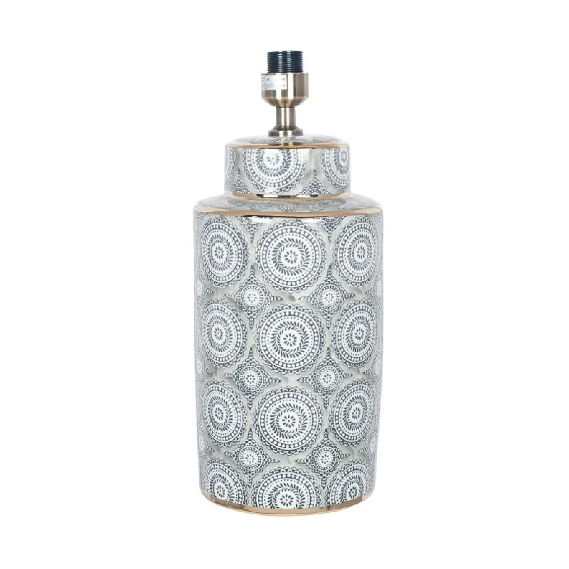 Track lighting with swivel heads for precise aimingKari Circle Pattern Ceramic Table Lamp - Base Only Track lighting with swivel heads for precise aimingKari Circle Pattern Ceramic Table Lamp - Base Only