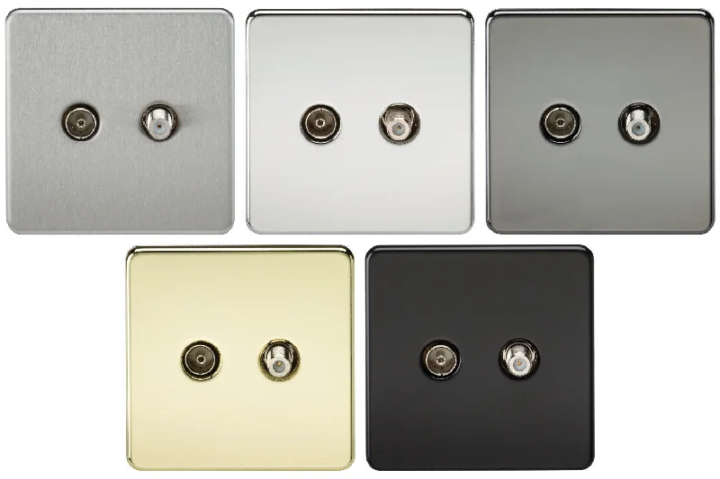 Low - voltage track lighting for safetyKnightsbridge Screwless TV & SAT TV F Type Outlet Isolated Wall Plate Low - voltage track lighting for safetyKnightsbridge Screwless TV & SAT TV F Type Outlet Isolated Wall Plate
