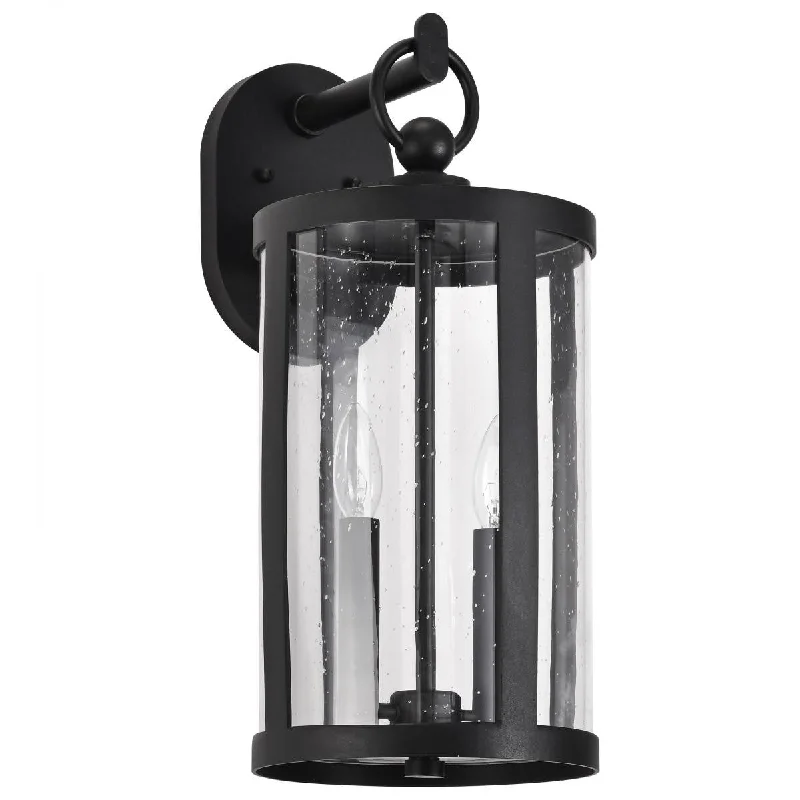 Corrosion - Resistant Industrial Lighting for Coastal FactoriesBroadstone 16" 2 Lights Outdoor Wall Light, Matte Black Finish
