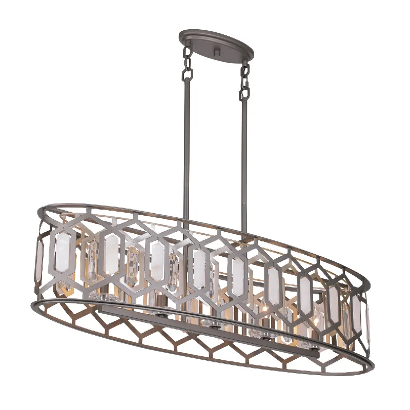 Energy - Efficient Industrial Lighting for Cost - SavingsHexly 44" 5 Lights Kitchen Island Silver Finish Energy - Efficient Industrial Lighting for Cost - SavingsHexly 44" 5 Lights Kitchen Island Silver Finish