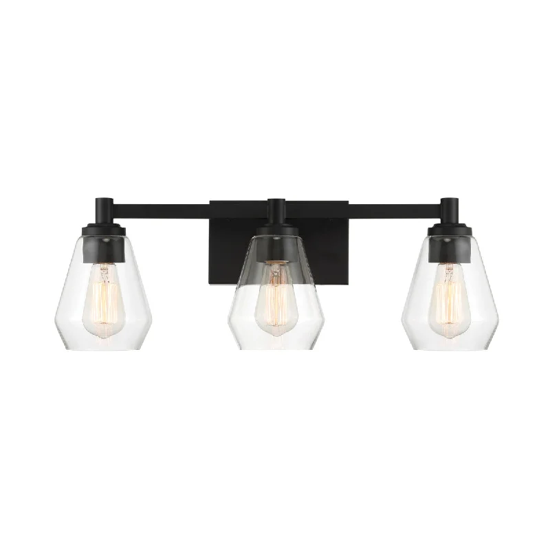 Industrial Emergency Lighting for Safety in FactoriesClarity 24" 3 Lights Bathroom Vanity Light Black Finish Industrial Emergency Lighting for Safety in FactoriesClarity 24" 3 Lights Bathroom Vanity Light Black Finish