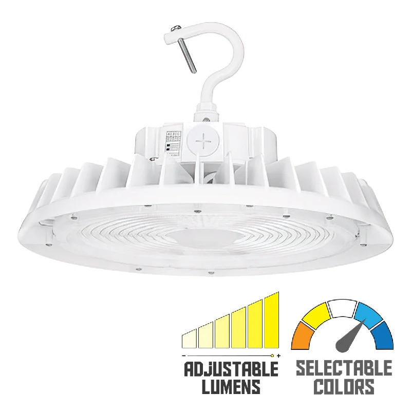 Industrial Lighting for Furniture FactoriesUFO High Bay LED Light, 48000 Lumens, 320W, 35K/40K/50K, 120-347V, White