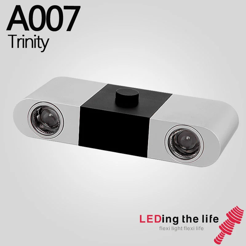 White track lighting for a clean lookA007 Trinity LED focus wall lamp for decoration lighting White track lighting for a clean lookA007 Trinity LED focus wall lamp for decoration lighting