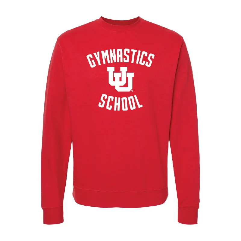 Gymnastics School Embroidered Crew Neck Sweatshirt