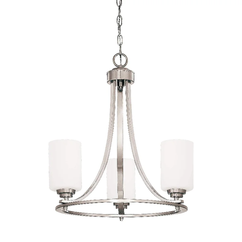 Chandeliers with Metal Frames in Bronze FinishChandeliers with Metal Frames in Bronze Finish3 Lamps Bristo Chandelier - Satin Nickel - Etched White Glass - 19.5in Diameter - E26 Medium Base Chandeliers with Metal Frames in Bronze FinishChandeliers with Metal Frames in Bronze Finish3 Lamps Bristo Chandelier - Satin Nickel - Etched White Glass - 19.5in Diameter - E26 Medium Base