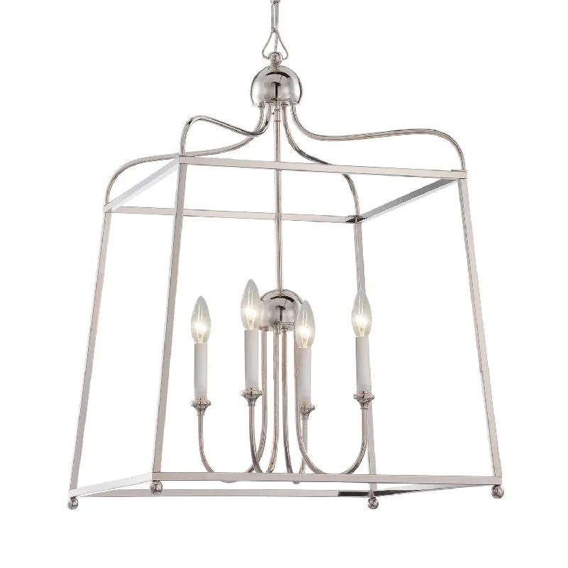 Chandeliers with Murano Glass for a High - End Artistic TouchChandeliers with Murano Glass for a High - End Artistic Touch4 Light Polished Nickel Modern Chandelier - C193-2244-PN_NOSHADE Chandeliers with Murano Glass for a High - End Artistic TouchChandeliers with Murano Glass for a High - End Artistic Touch4 Light Polished Nickel Modern Chandelier - C193-2244-PN_NOSHADE