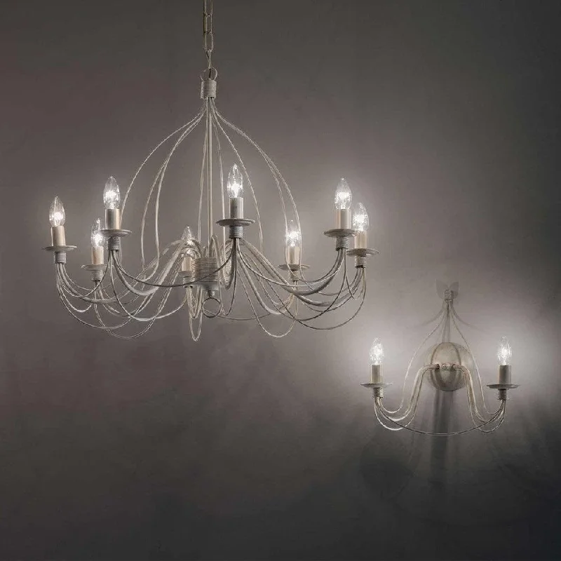 Ceiling - Mounted Chandeliers for Standard CeilingsCeiling - Mounted Chandeliers for Standard CeilingsCorte Chandelier 8Lt in White, Rust