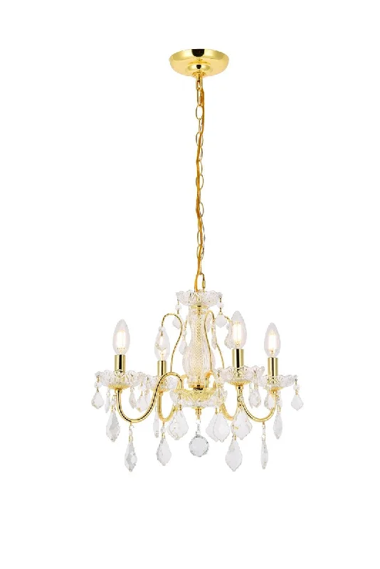 Chandeliers with Metal Frames in Gold FinishChandeliers with Metal Frames in Gold FinishSt. Francis Pendant
