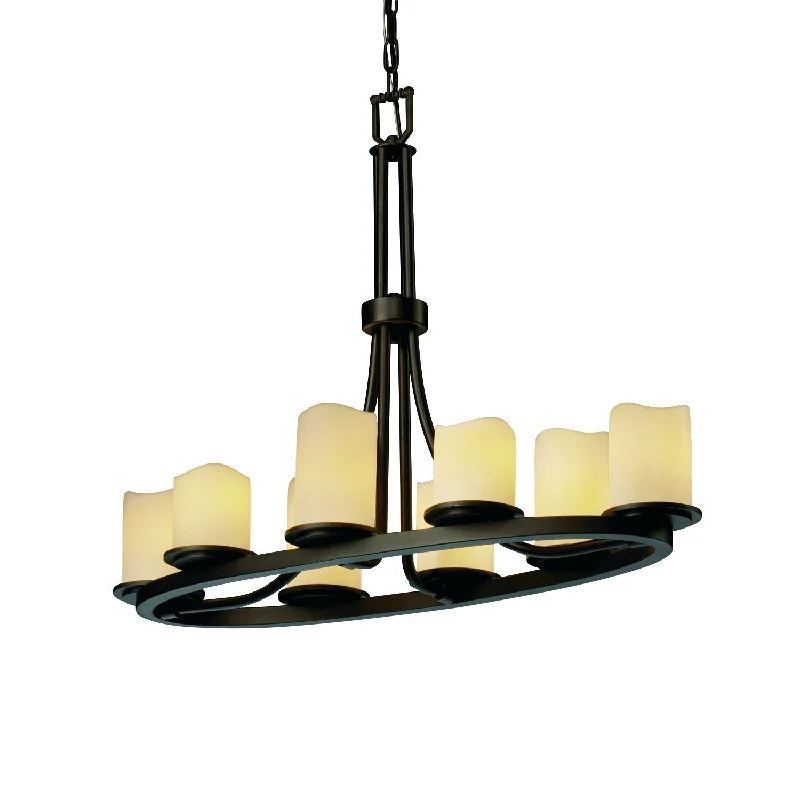 Rustic Wood Chandeliers for Country - Style HousesRustic Wood Chandeliers for Country - Style HousesJustice Designs CandleAria CNDL-8751-14-CREM-DBRZ Chandelier Light - Dark Bronze