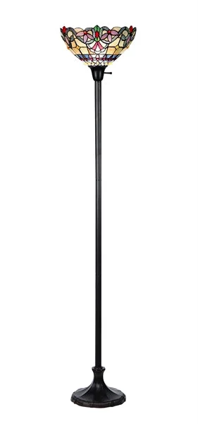 Industrial Style Floor Lamp with Exposed Bulbs for Loft ApartmentsIndustrial Style Floor Lamp with Exposed Bulbs for Loft ApartmentsChloe Lighting CH33381VB14-TF1 Grenville Tiffany-Style 1 Light Victorian Torchiere Floor Lamp 14`` Shade