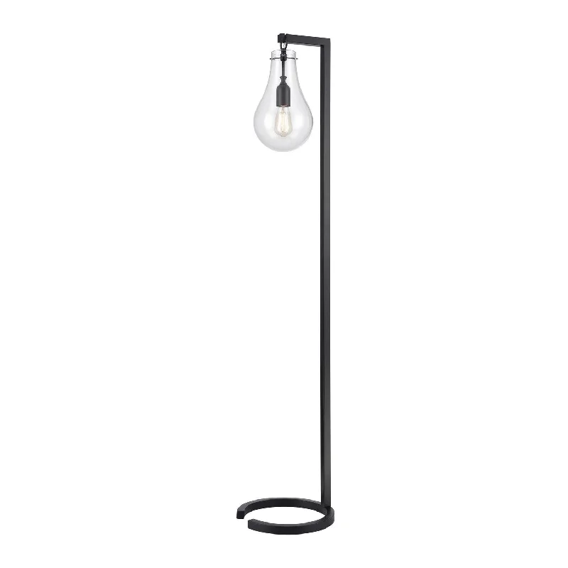 USB Charging Port Floor Lamp for Convenient Device ChargingUSB Charging Port Floor Lamp for Convenient Device ChargingElk Lighting H0019-11072  Teardrop Lamp Black