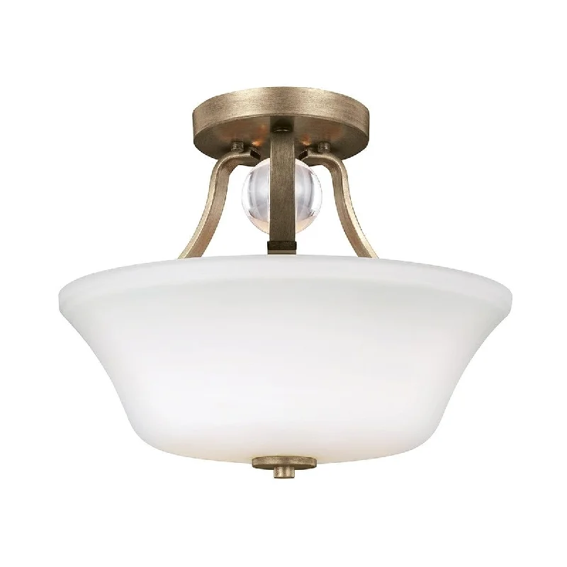 Dimmable Floor Lamp for Adjustable Lighting AmbianceDimmable Floor Lamp for Adjustable Lighting AmbianceFeiss Evington 2 Light Semi-Flush Gold Ceiling Light