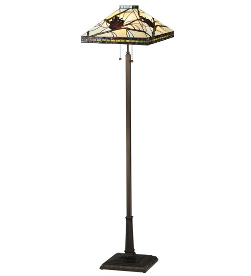 USB Charging Port Floor Lamp for Convenient Device ChargingUSB Charging Port Floor Lamp for Convenient Device ChargingMeyda Lighting 106506 60" High Pinecone Mission Floor Lamp