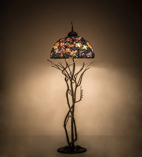 Fabric Floor Lamp with a Linen Shade for a Relaxed AestheticFabric Floor Lamp with a Linen Shade for a Relaxed AestheticMeyda Lighting 190745 75"H Tiffany Magnolia Floor Lamp