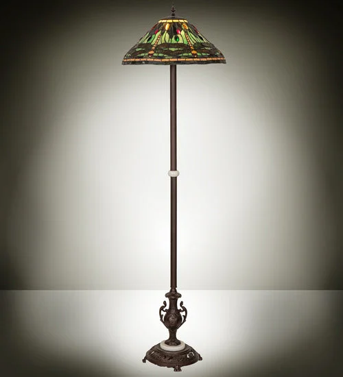 Rustic Farmhouse Style Floor Lamp for Cozy BedroomsRustic Farmhouse Style Floor Lamp for Cozy BedroomsMeyda Lighting 242832 71" High Tiffany Dragonfly Floor Lamp