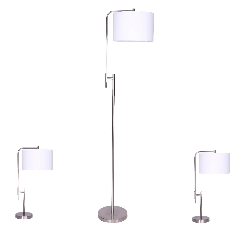 Modern Minimalist Floor Lamp for Contemporary Living RoomsModern Minimalist Floor Lamp for Contemporary Living RoomsSagebrook Home 50642 24"/57" Metal Table & Floor Lamp, Silver - Kd, Set of 3 Modern Minimalist Floor Lamp for Contemporary Living RoomsModern Minimalist Floor Lamp for Contemporary Living RoomsSagebrook Home 50642 24"/57" Metal Table & Floor Lamp, Silver - Kd, Set of 3