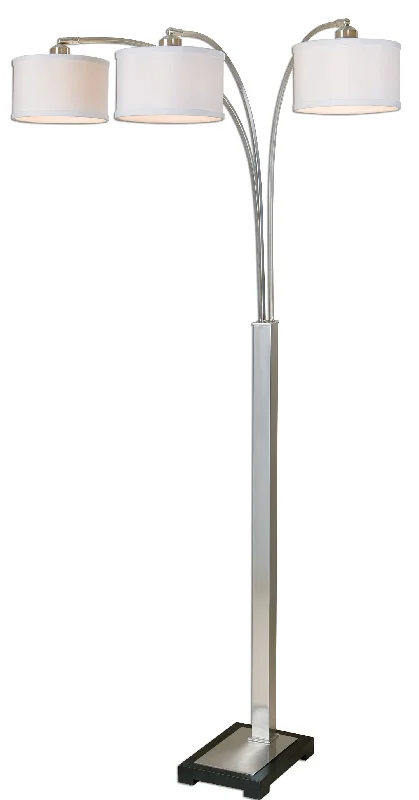 Metal Floor Lamp with a Matte Black Finish for a Sleek LookMetal Floor Lamp with a Matte Black Finish for a Sleek LookUttermost 28641-1 Bradenton Nickel 3 Light Floor Lamp Metal Floor Lamp with a Matte Black Finish for a Sleek LookMetal Floor Lamp with a Matte Black Finish for a Sleek LookUttermost 28641-1 Bradenton Nickel 3 Light Floor Lamp