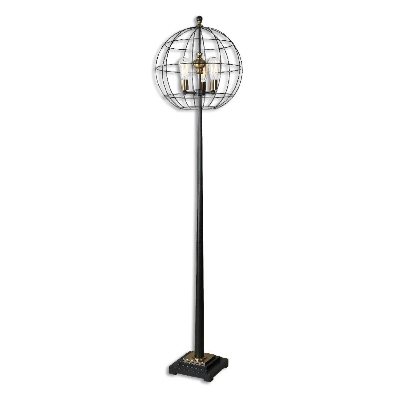 Dimmable Floor Lamp for Adjustable Lighting AmbianceDimmable Floor Lamp for Adjustable Lighting AmbianceUttermost 28628-1 Palla Round Cage Floor Lamp Dimmable Floor Lamp for Adjustable Lighting AmbianceDimmable Floor Lamp for Adjustable Lighting AmbianceUttermost 28628-1 Palla Round Cage Floor Lamp