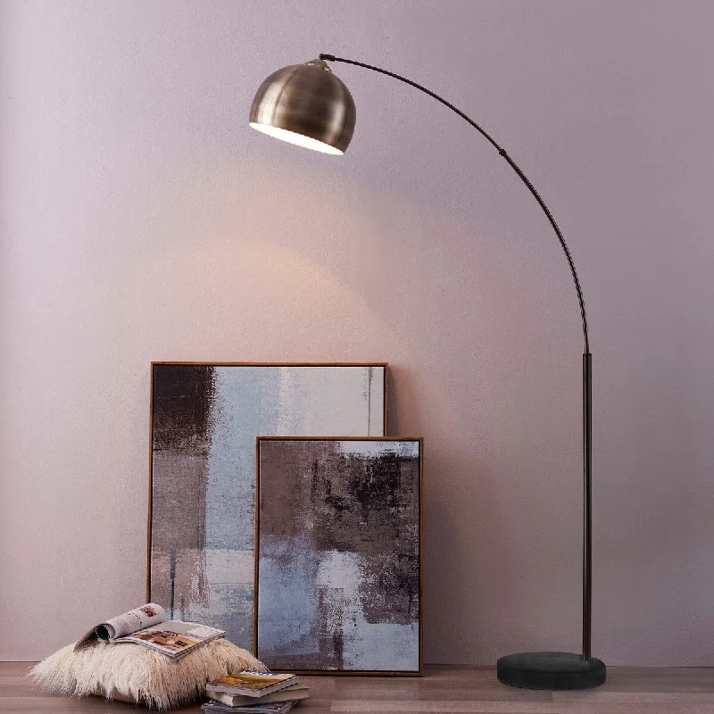 Dimmable Floor Lamp for Adjustable Lighting AmbianceDimmable Floor Lamp for Adjustable Lighting AmbianceVersanora VN-L00010AB Arquer Floor Lamps, Anti-Brass/Black Marble Base Dimmable Floor Lamp for Adjustable Lighting AmbianceDimmable Floor Lamp for Adjustable Lighting AmbianceVersanora VN-L00010AB Arquer Floor Lamps, Anti-Brass/Black Marble Base