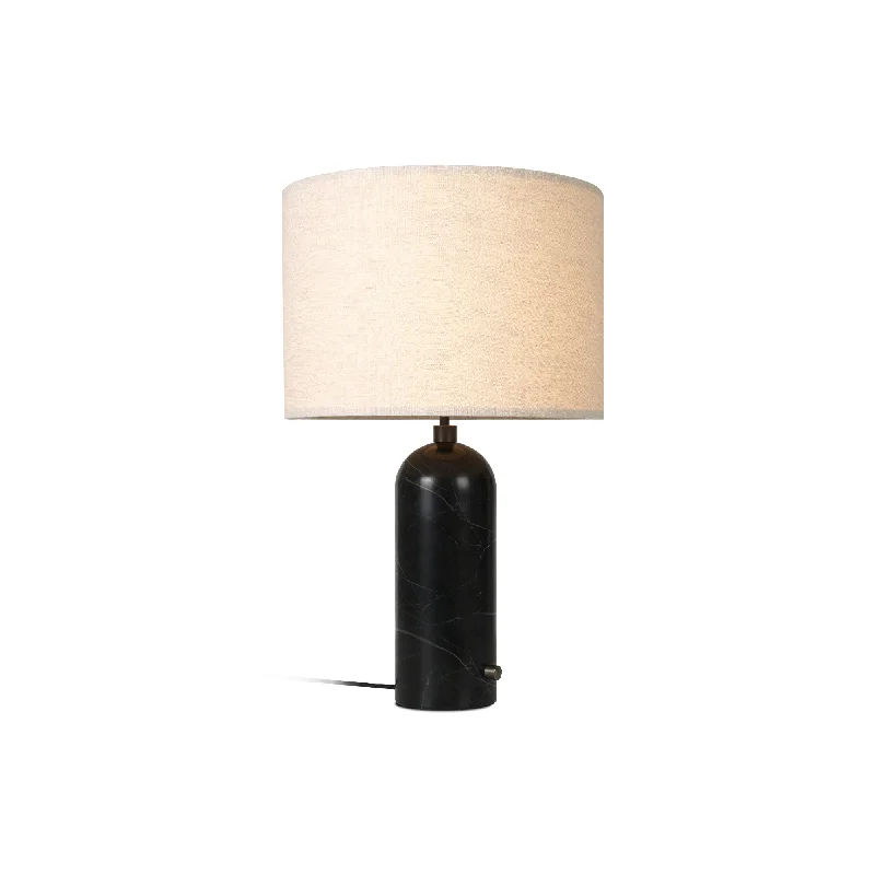 bohemian table lamps with colorful patterns for eclectic bedroomsbohemian table lamps with colorful patterns for eclectic bedroomsGravity 10012316 Large Table Lamp - Black Marble/Canvas Shade