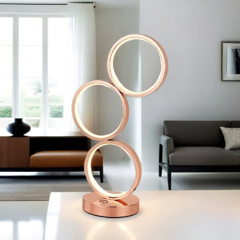 metal table lamps with a matte black finish for a sleek appearancemetal table lamps with a matte black finish for a sleek appearanceAubree Glow LED Touch Table Lamp - Rose Gold or Chrome, 440mm High, PL0084