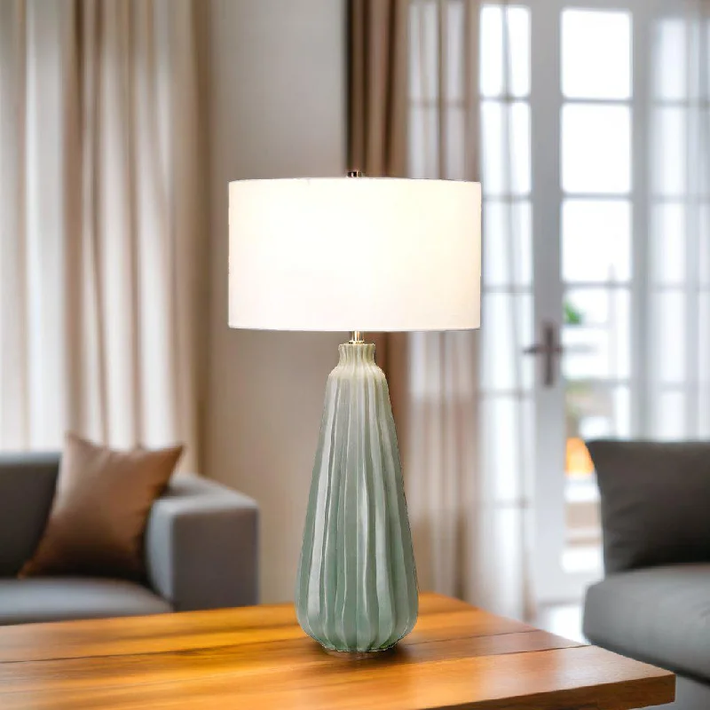 rustic farmhouse table lamps for cozy kitchensrustic farmhouse table lamps for cozy kitchensKew Table Lamp Sage Green ELS.KEW-TL Elstead Lighting