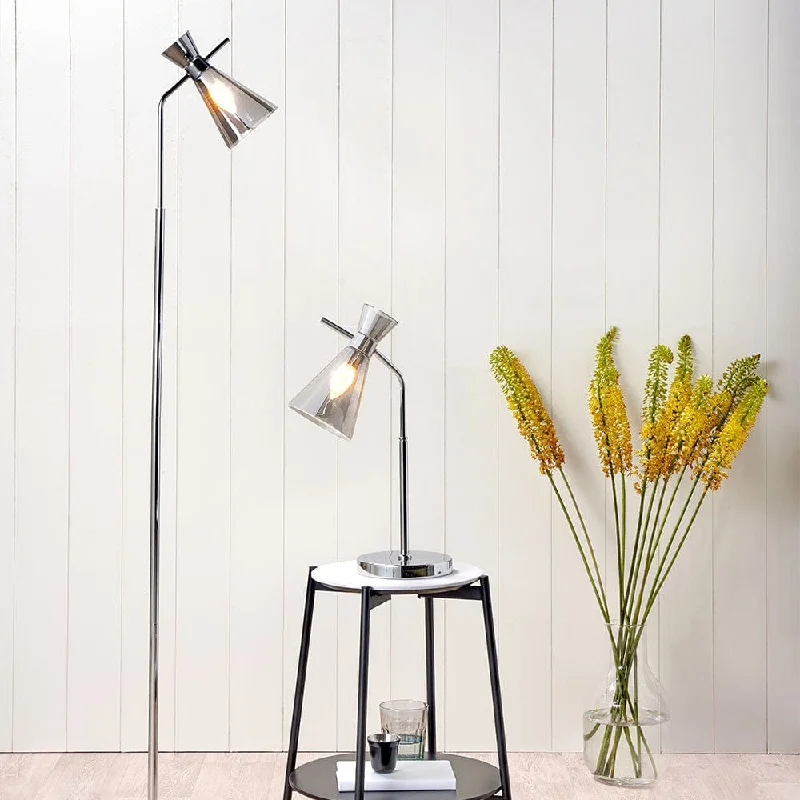 mid century modern table lamps with iconic designs for a stylish studymid century modern table lamps with iconic designs for a stylish studyMonroe Smoke Glass and Silver Metal Waisted Table Lamp