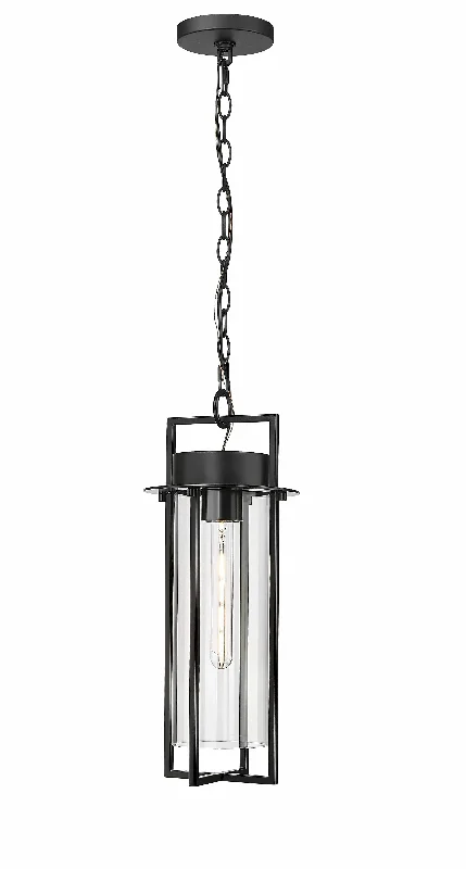 Crystal Ceiling Lights with High - Quality Swarovski CrystalsCrystal Ceiling Lights with High - Quality Swarovski CrystalsRussell Outdoor Hanging Lantern - Powder Coated Black - Clear Glass - 8in. Diameter - E26 Medium Base